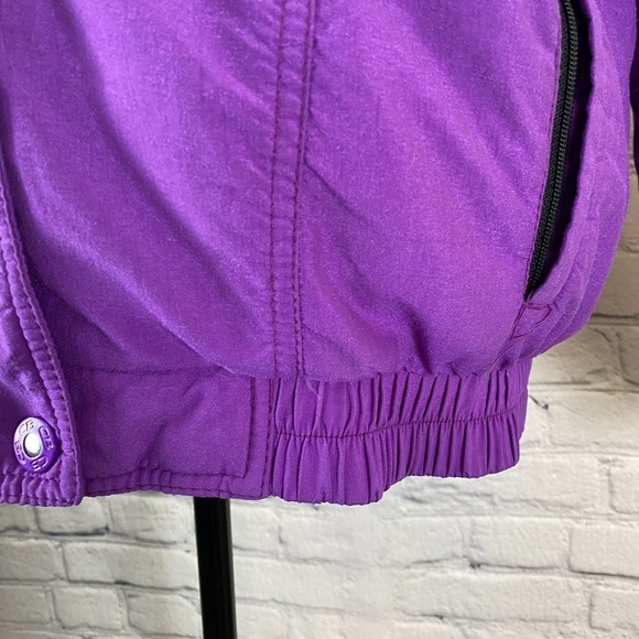 CB Sports 1985 Vintage Purple Windbreaker Puffer Coat size Large VTG 1980’s EUC - Picture 4 of 13